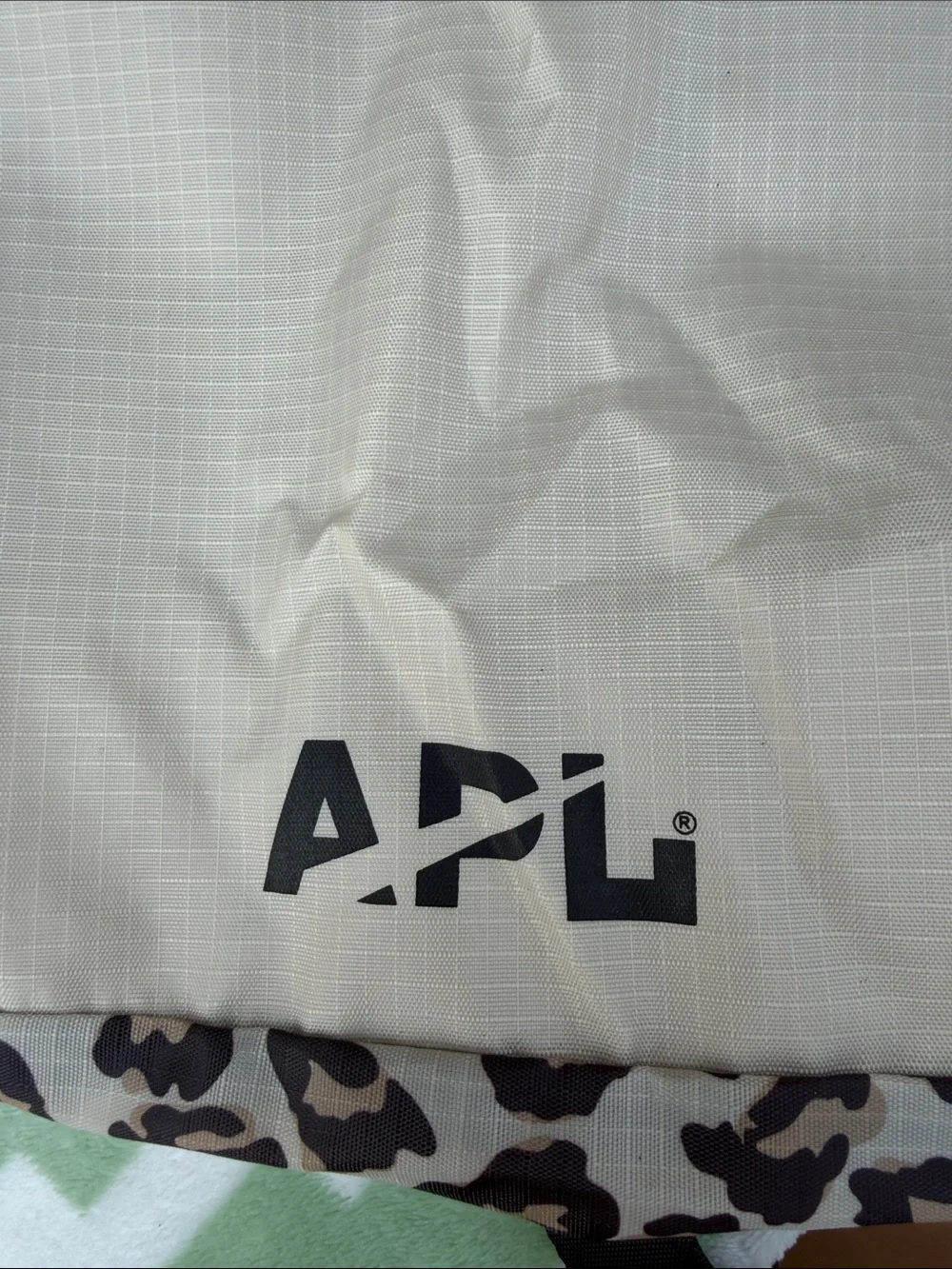 APL Beige Backpack with Leopard Accent
